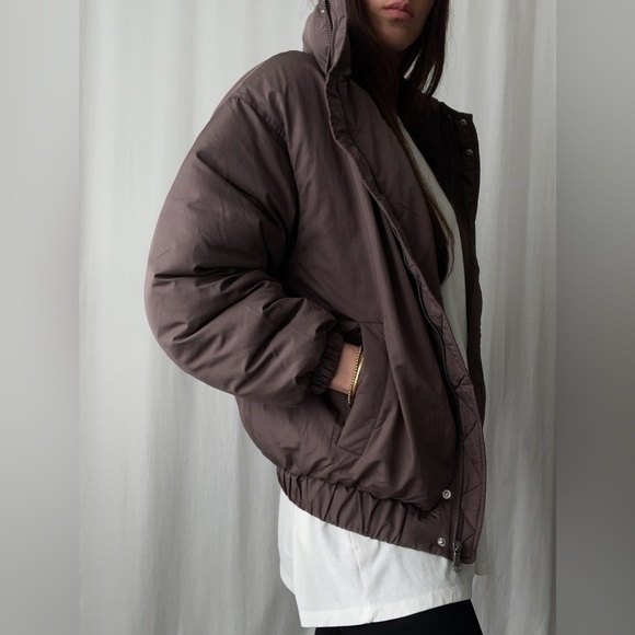 BROOKLYN QUILTED JACKET — In Chocolate - Picture 5 of 8